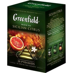 Чай пакетированный листовой Greenfield Royal Sicilian Citrus (пирамидки), 20 шт./уп.